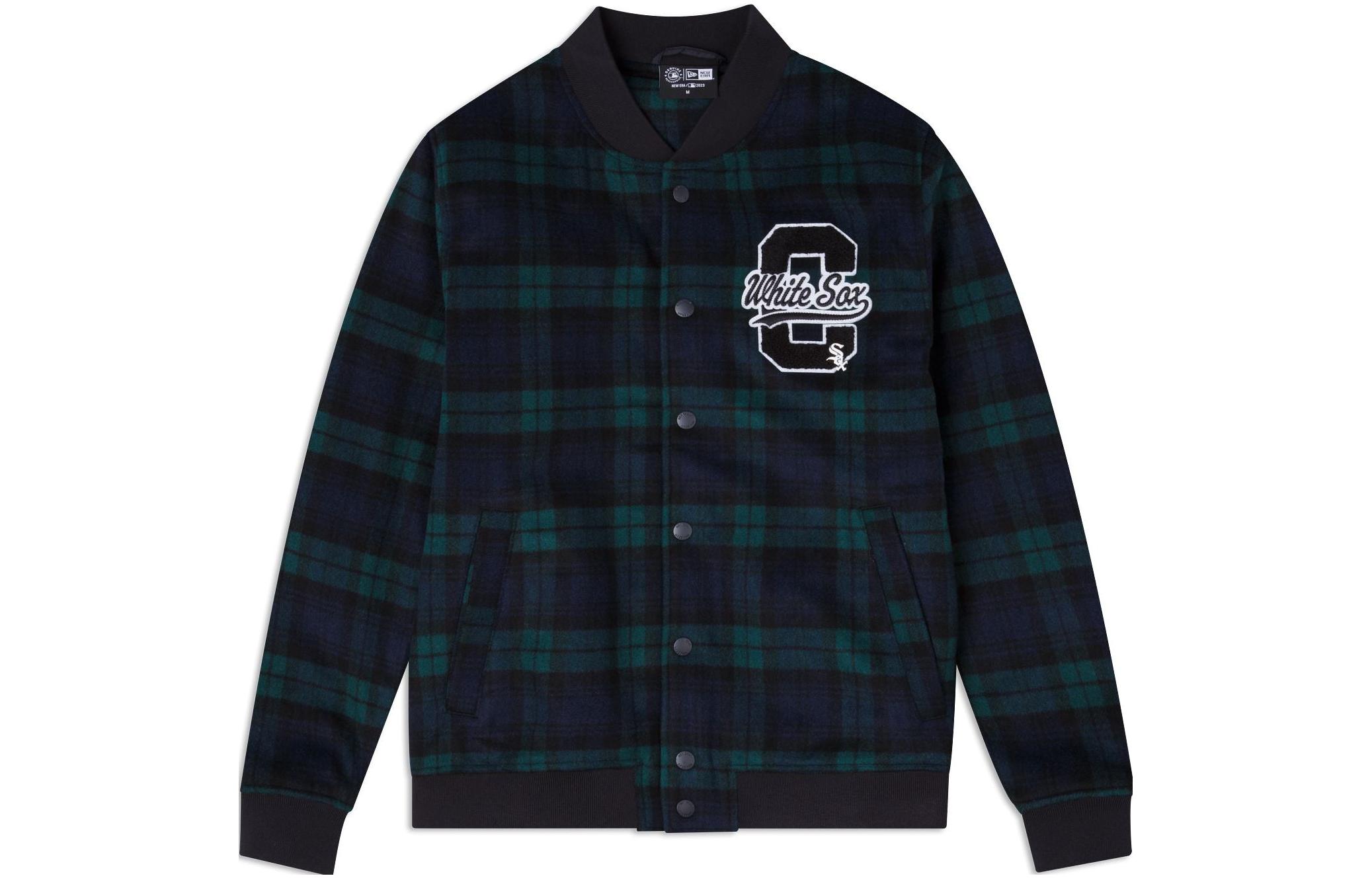 New Era Chicago White Sox Checkered Letter Long-Sleeve Jacket Green Unisex 60430730