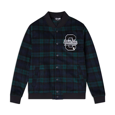 New Era Chicago White Sox Checkered Letter Long-Sleeve Jacket Green Unisex 60430730