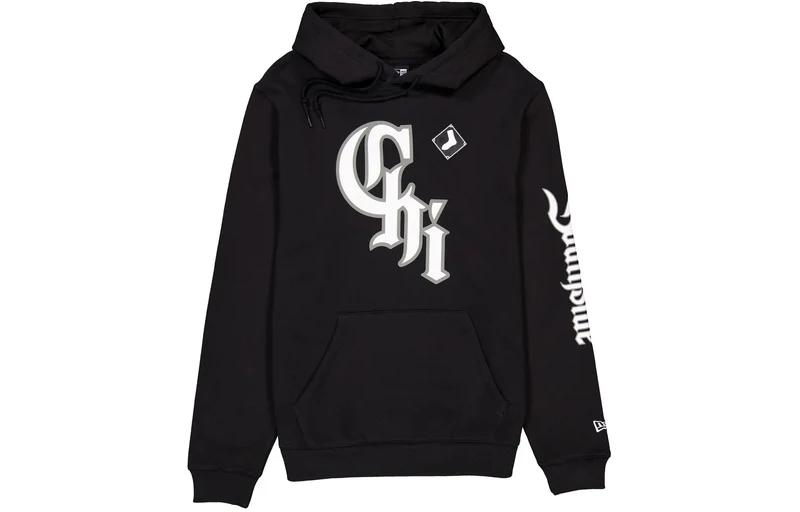 New Era Chicago White Sox Logo Hoodie Black Unisex Kangaroo Pocket Sweatshirt 60357295