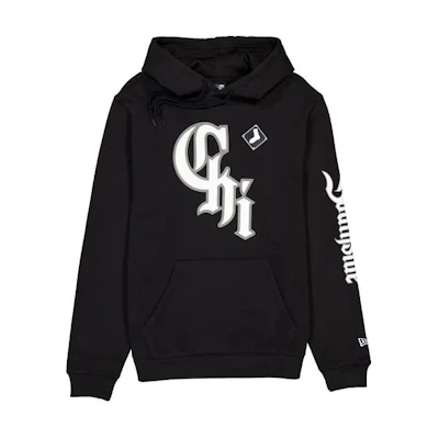 New Era Chicago White Sox Logo Hoodie Black Unisex Kangaroo Pocket Sweatshirt 60357295