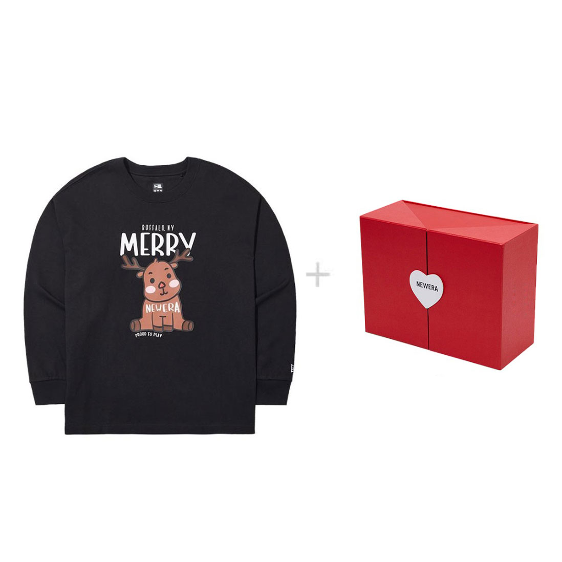 New Era Christmas Gift Box Crewneck Sweatshirt Unisex Casual Long Sleeve 14112285LH