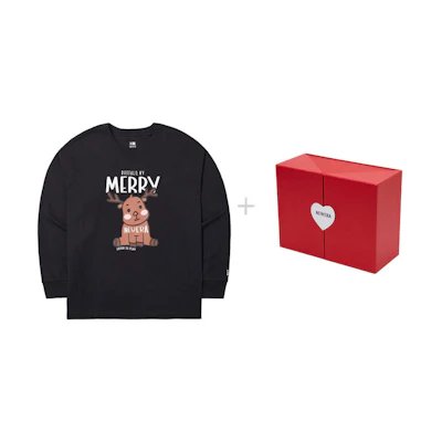 New Era Christmas Gift Box Crewneck Sweatshirt Unisex Casual Long Sleeve 14112285LH