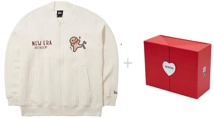 New Era Christmas Knit Sweater Ivory White Unisex Loose Fit with Embroidery 14112292LH Buy New Era Christmas Knit Sweater Ivory White Unisex Loose Fit with Embroidery 14112292LH