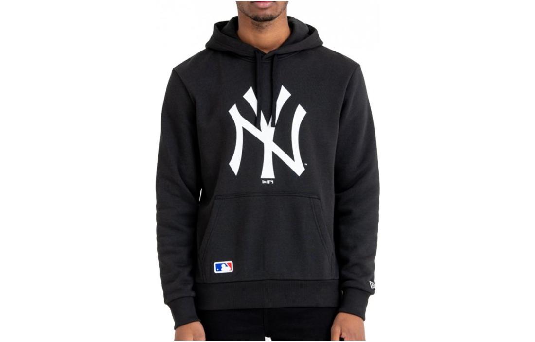 New Era Classic Logo Hoodie with Kangaroo Pocket Black () 11863701BLK