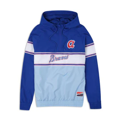 New Era Color-Block Hoodie Sweatshirt Blue/White 60337502