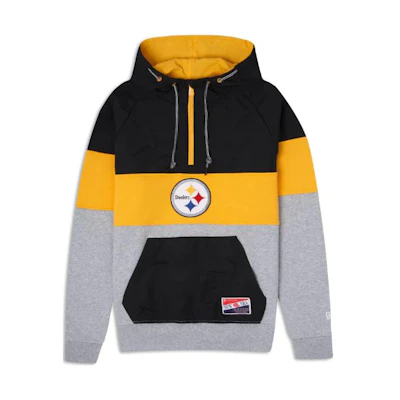New Era Color-Block Pullover Hoodie Yellow Long Sleeve Sweater 60410793