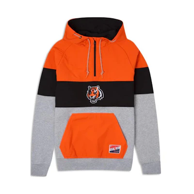 New Era Color-Blocked Tiger Graphic Hoodie Orange/Grey 60410704