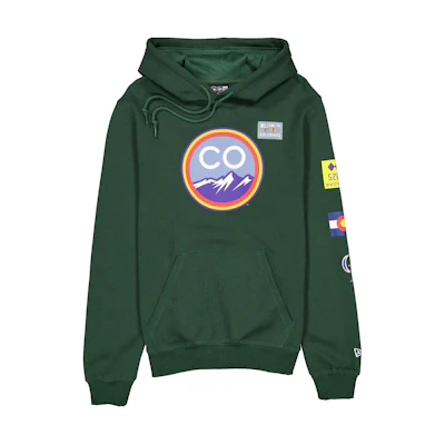 New Era Colorado Rockies Logo Kangaroo Pocket Hoodie Unisex Green 60357290