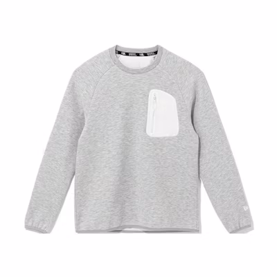 New Era Colorblock Crewneck Sweatshirt Unisex - Gray/White 13086466