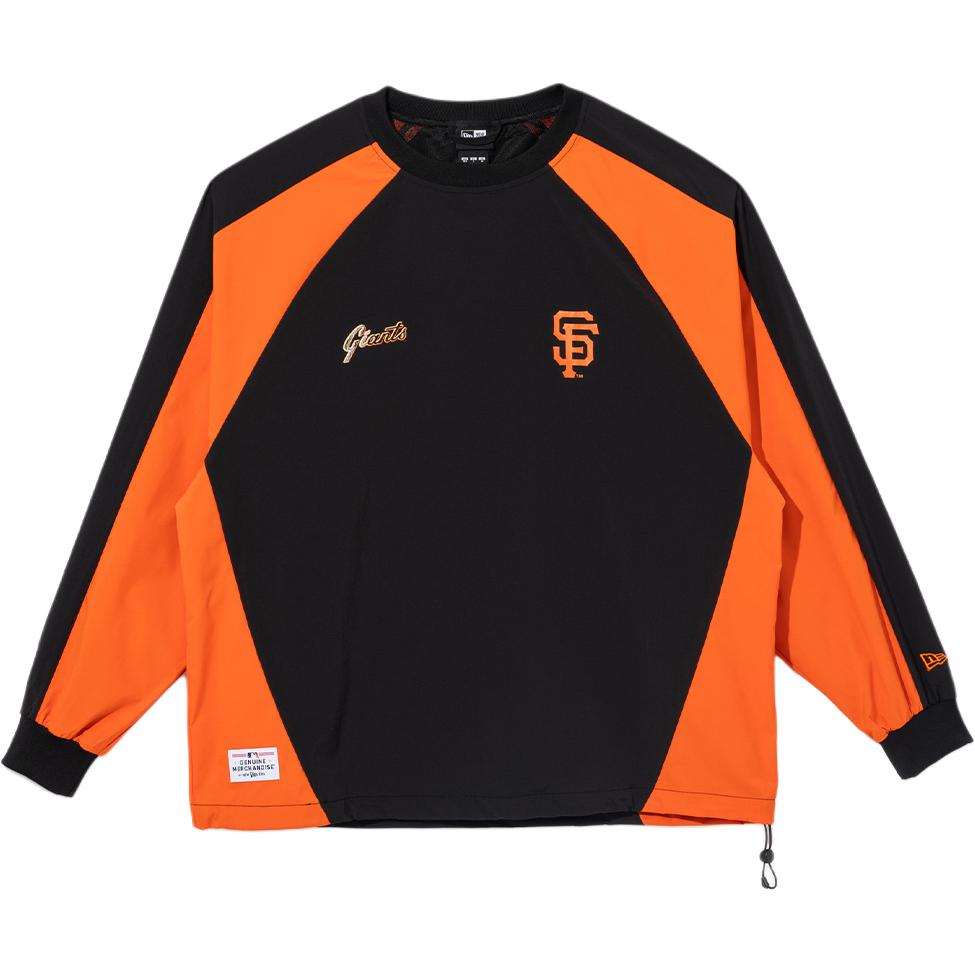 New Era Colorblock Graphic Crewneck Raglan Sweatshirt Black () 14397886