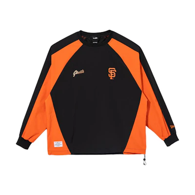 New Era Colorblock Graphic Crewneck Raglan Sweatshirt Black () 14397886