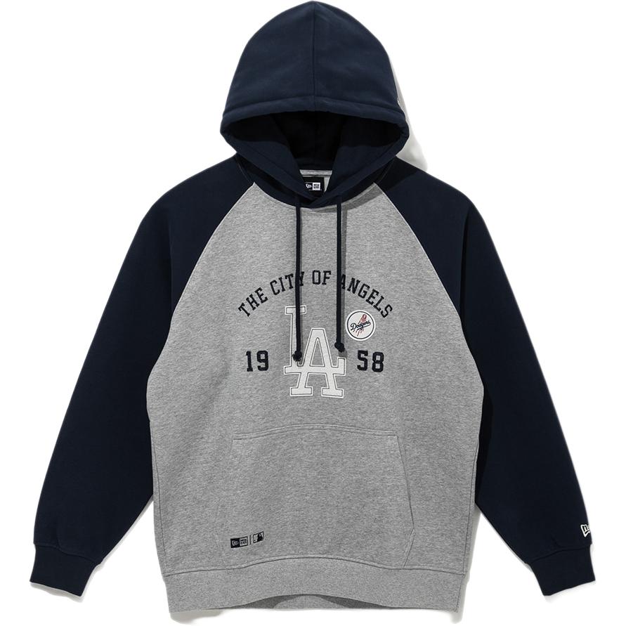 New Era Colorblock Letter Graphic Hoodie Gray 14397929