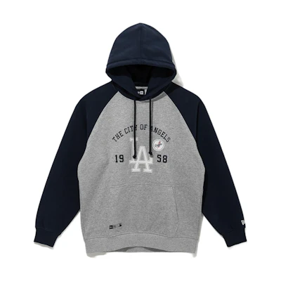 New Era Colorblock Letter Graphic Hoodie Gray 14397929