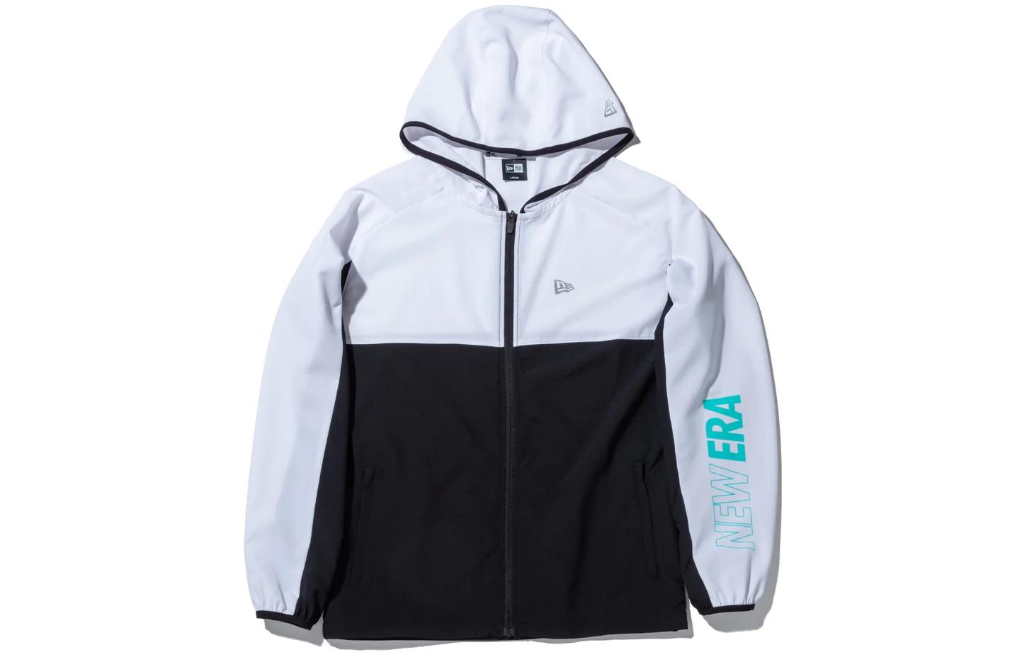 New Era Colorblock Lettering Full-Zip Jacket Unisex Black 13697266