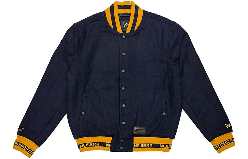 New Era Colorblock Striped Long Sleeve Jacket Unisex Navy Blue 12373769