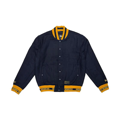 New Era Colorblock Striped Long Sleeve Jacket Unisex Navy Blue 12373769