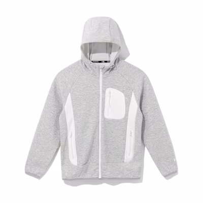New Era Colorblock Zip Hoodie Jacket - Gray 13086461