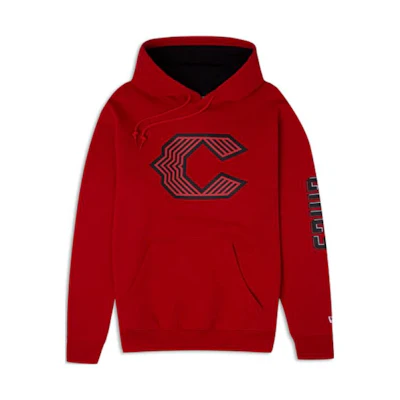 New Era Creative Letter Hoodie Unisex Red 60357278