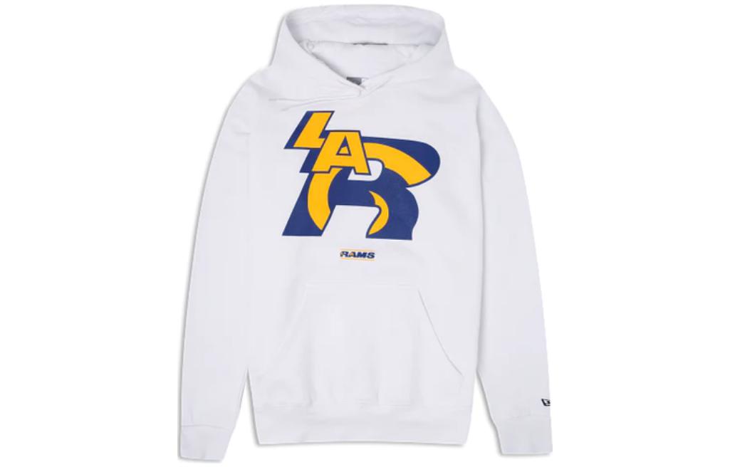 New Era Creative Letter Hoodie Unisex White 13821768
