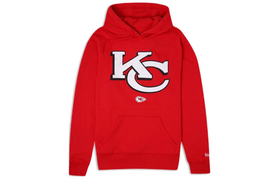 New Era Creative Letter Pullover Hoodie Unisex Red 13821772