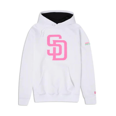 New Era Creative Letter Pullover Hoodie Unisex White 60357285