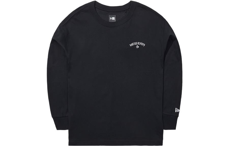 New Era Embroidered Cartoon Graphic Pullover Sweatshirt Unisex Black 13789209