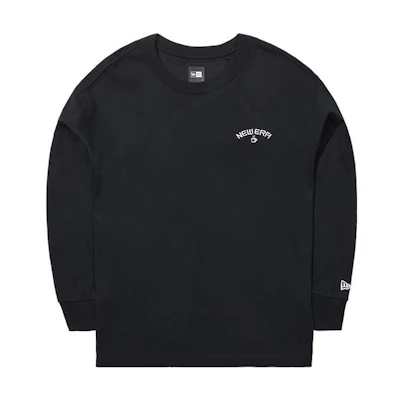 New Era Embroidered Cartoon Graphic Pullover Sweatshirt Unisex Black 13789209