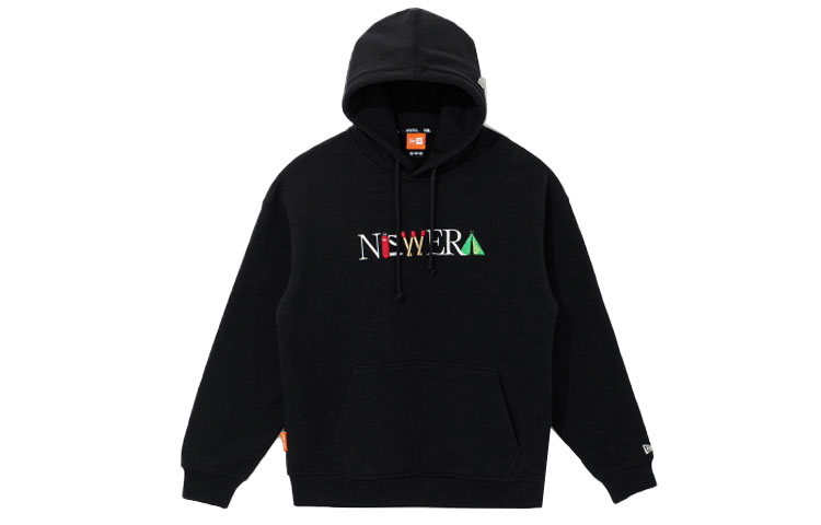 New Era Embroidered Fleece Long Sleeve Sweatshirt Unisex Black Winter Style 12866506