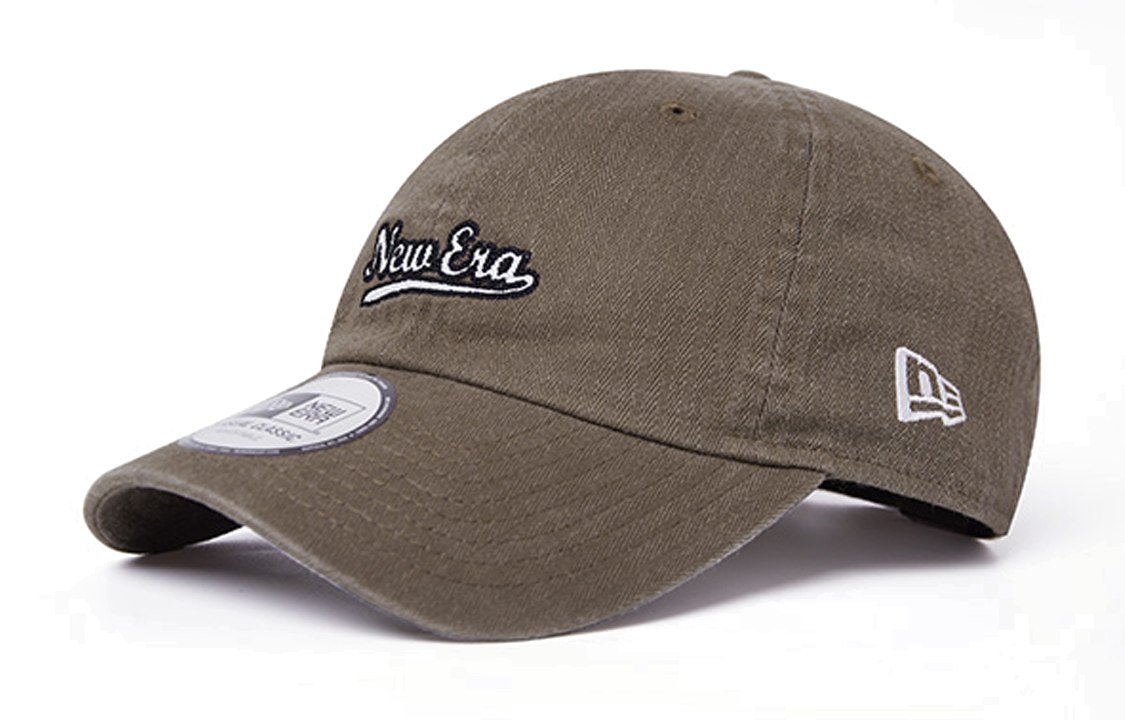 New Era Embroidered Logo Cotton Cap Brown Unisex Couple's Style 14188930