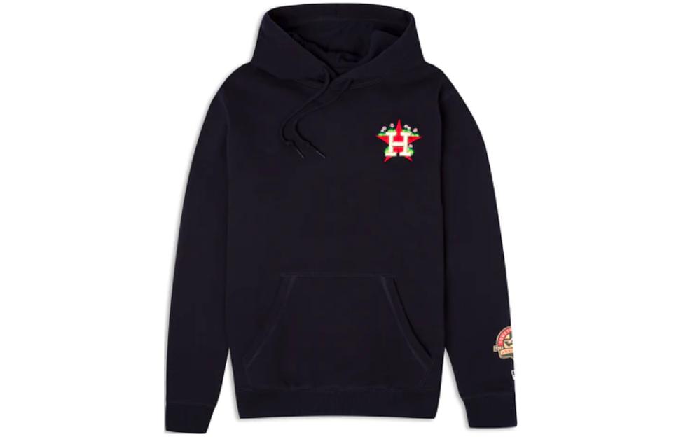 New Era Embroidered Logo Hoodie Unisex Black 60416567