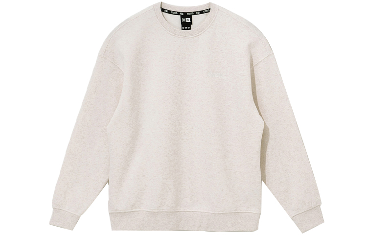 New Era Embroidered Logo Pullover Sweatshirt Unisex Oatmeal Color 13086619