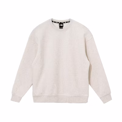 New Era Embroidered Logo Pullover Sweatshirt Unisex Oatmeal Color 13086619