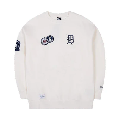 New Era Embroidered Pullover Crewneck Sweatshirt Unisex White 13559737