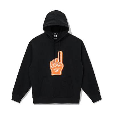 New Era Fingerprint Graphic Hoodie Unisex Black 13317086