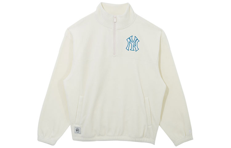 New Era Fleece Logo Half-Zip Classic Sweatshirt Unisex - White 13044921