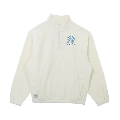 New Era Fleece Logo Half-Zip Classic Sweatshirt Unisex - White 13044921