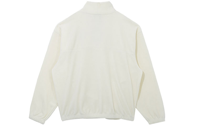 Lookbook New Era 羊毛標誌半拉鏈經典衛衣 男女款 - 白色 13044921