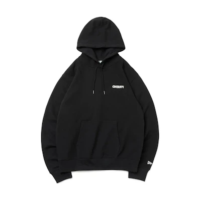 New Era Fleece Pullover Hoodie Black Unisex Letter Print Long Sleeve 13944293