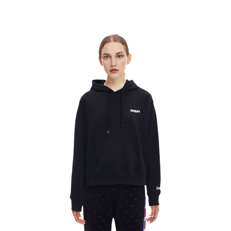 New Era Fleece Pullover Hoodie Black Unisex Letter Print Long Sleeve 13944293 圖 8