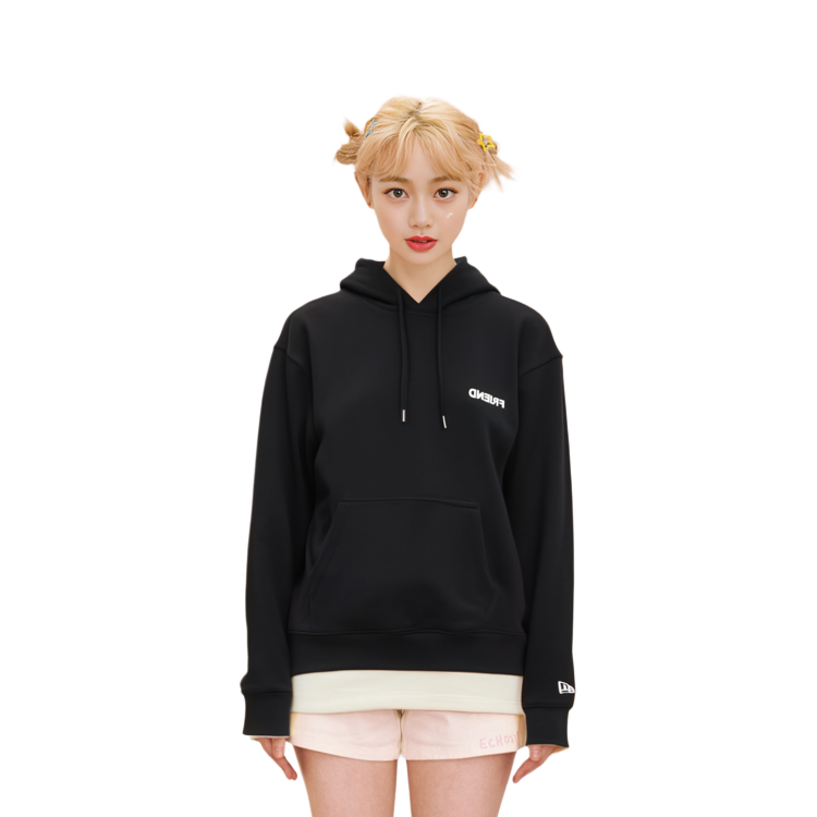 New Era Fleece Pullover Hoodie Black Unisex Letter Print Long Sleeve 13944293 圖 10