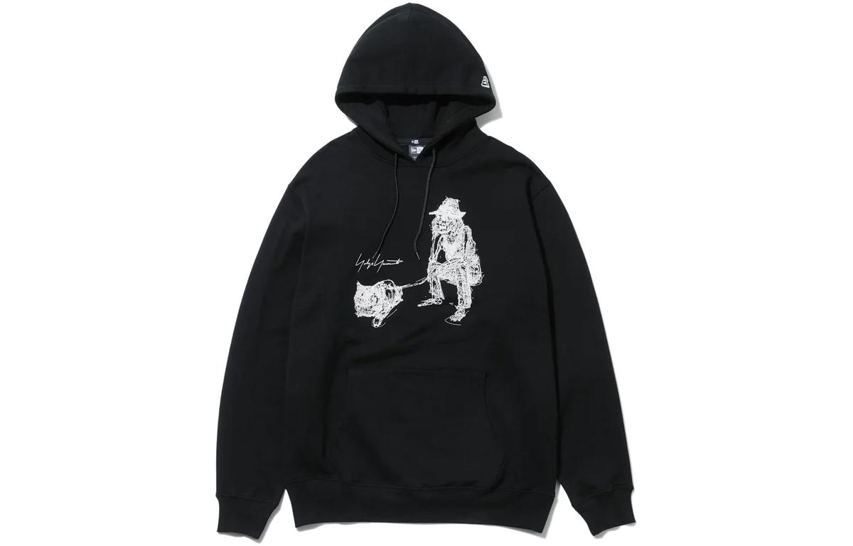 New Era Front Graphic Oversized Hoodie Unisex Black 12863224