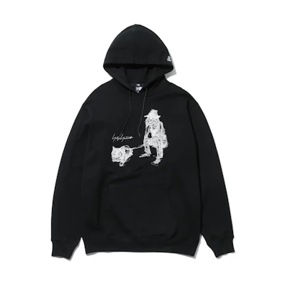 New Era Front Graphic Oversized Hoodie Unisex Black 12863224