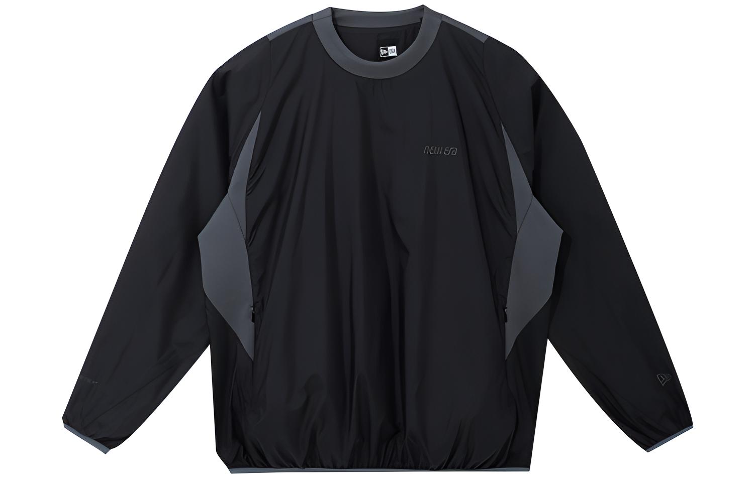 New Era Functional Crewneck Pullover Logo Jacket Unisex Black 12866417