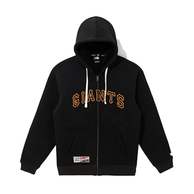 New Era FW21 Black Embroidered Zip-Up Hoodie Unisex 12866601