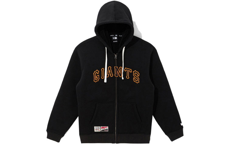 New Era FW21 Black Embroidered Zip-Up Hoodie Unisex 12866601 圖 2