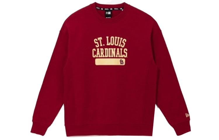 New Era FW21 Embroidered Crewneck Sweatshirt Unisex Red 12866520