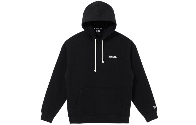 New Era FW21 Embroidered Letter Pullover Hoodie Unisex Black 12866581