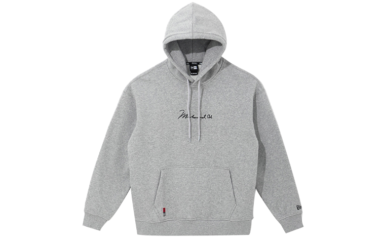New Era FW21 Embroidered Logo Oversized Hoodie Unisex - Gray 12887061