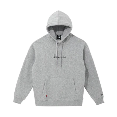 New Era FW21 Embroidered Logo Oversized Hoodie Unisex - Gray 12887061