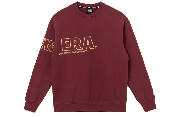 New Era FW21 Fleece Embroidered Logo Crewneck Sweatshirt Red - Winterwear 12866479